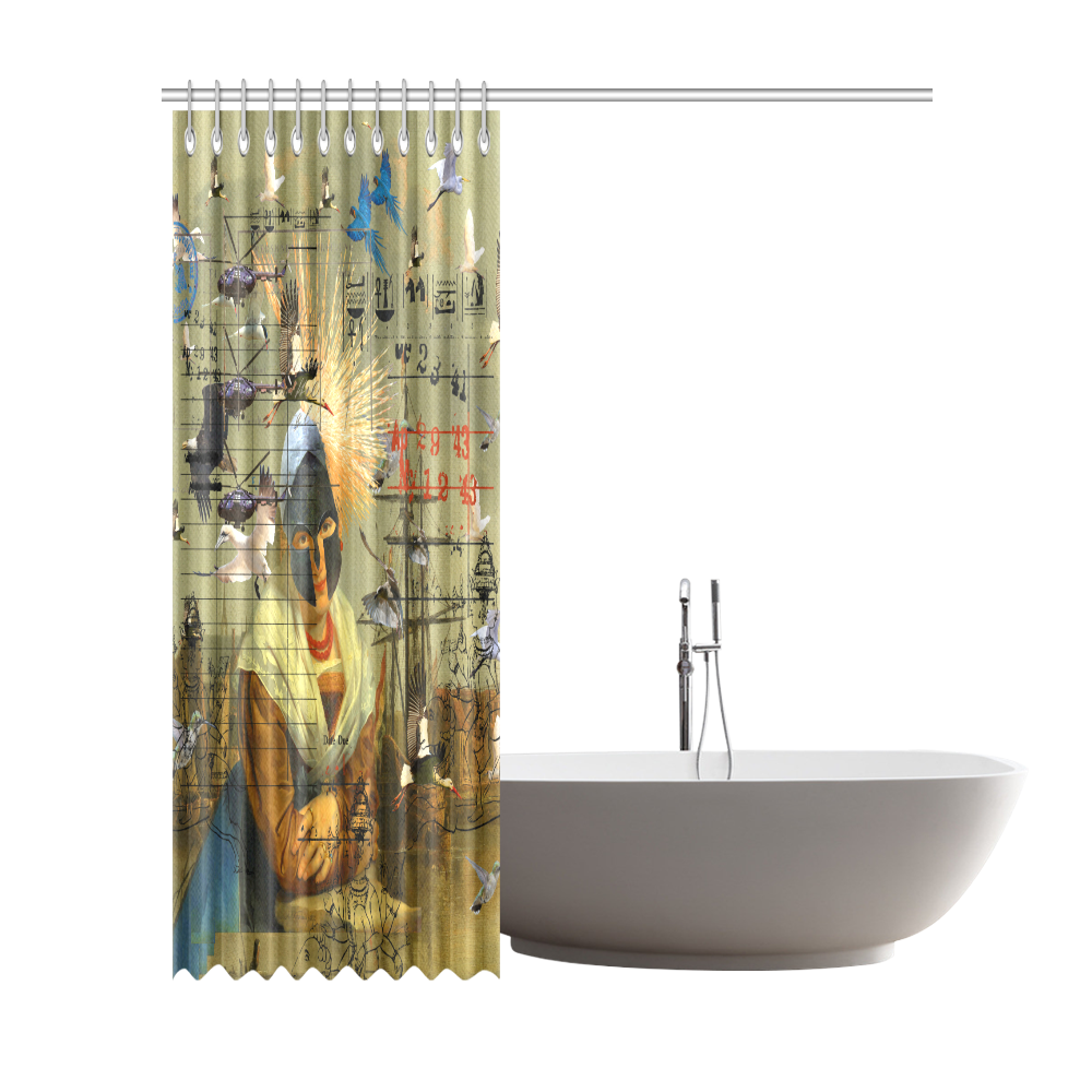 AT THE HARBOUR Shower Curtain 72"x84"
