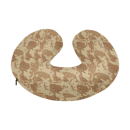 Vintage Desert Brown Camouflage U-Shape Travel Pillow