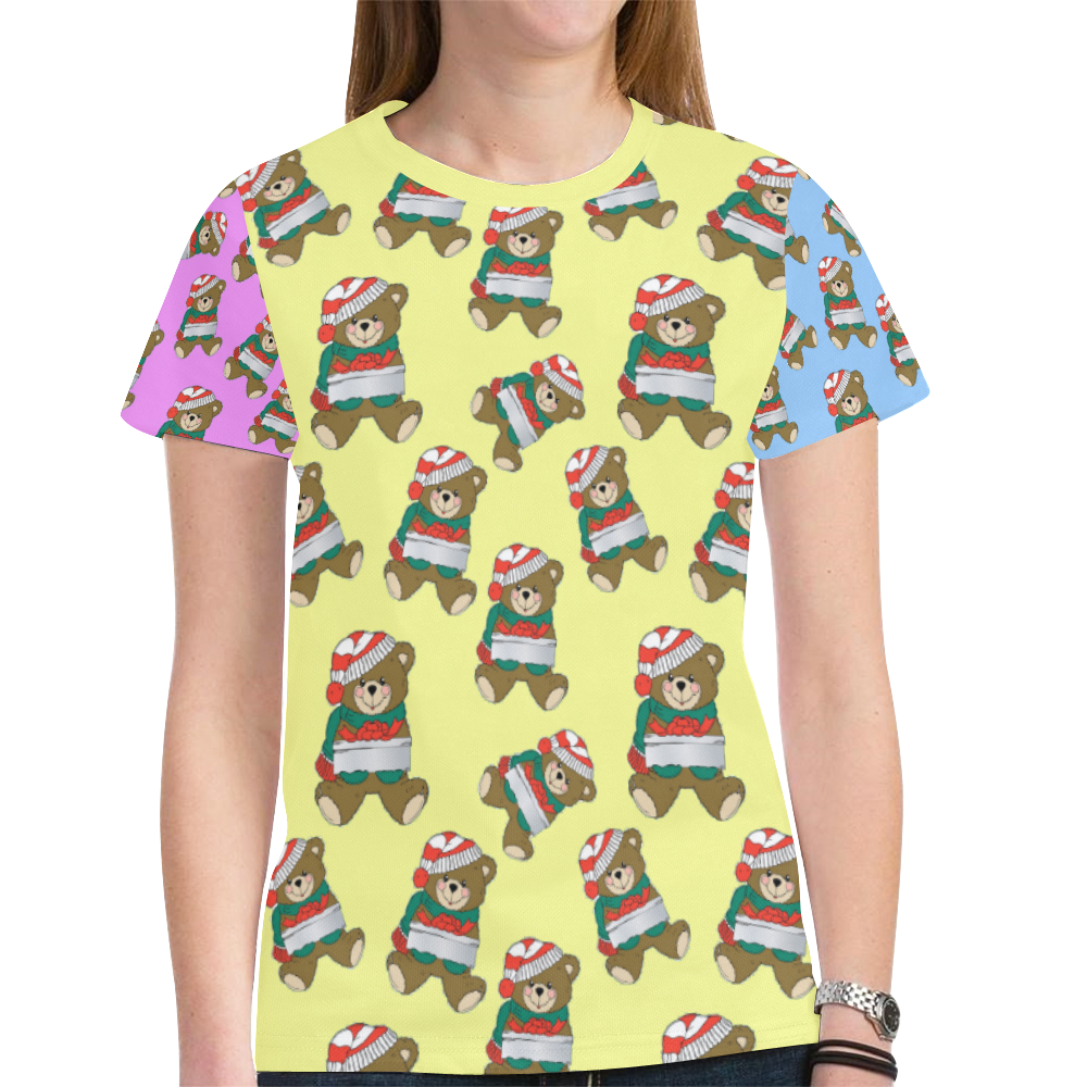 Beary Christmas New All Over Print T-shirt for Women (Model T45)