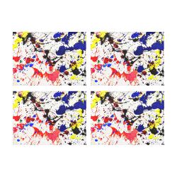 Blue & Red Paint Splatter Placemat 14’’ x 19’’ (Set of 4)