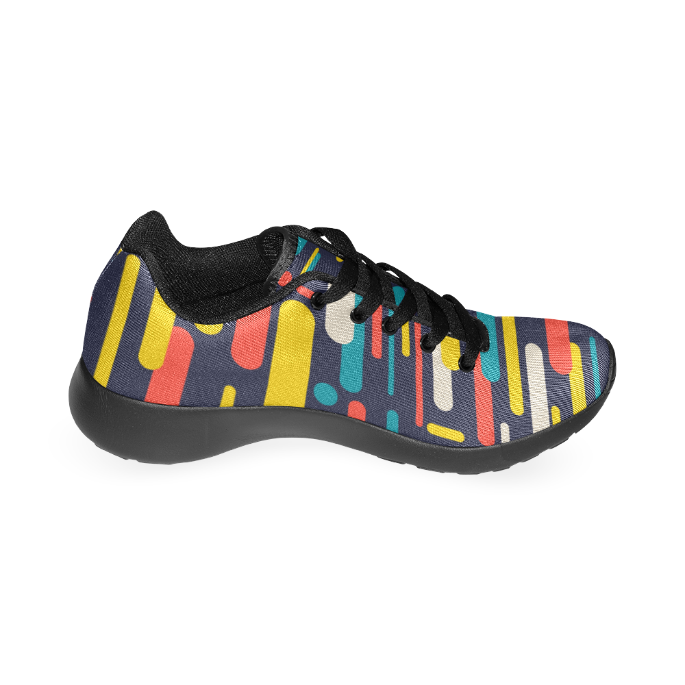 Colorful Rectangles Men’s Running Shoes (Model 020)