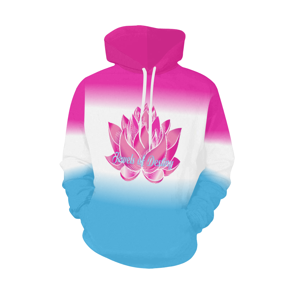 Lotus Logo Hoodie All Over Print Hoodie for Women (USA Size) (Model H13)