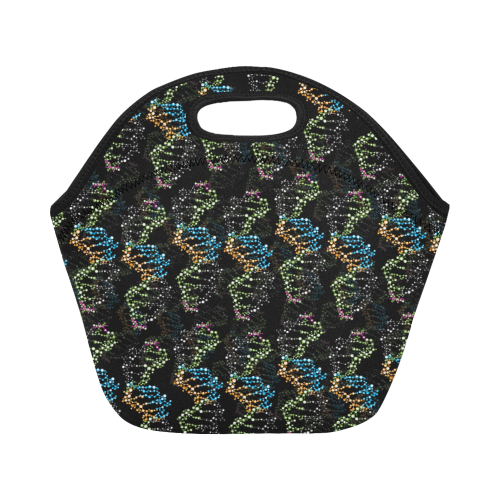 DNA pattern - Biology - Scientist Neoprene Lunch Bag/Small (Model 1669)