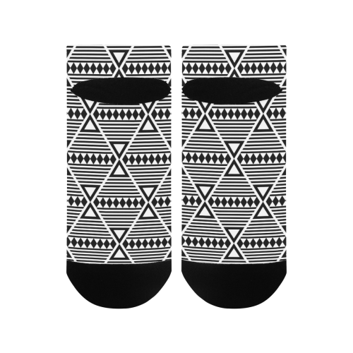 Black Aztec Tribal Men's Ankle Socks
