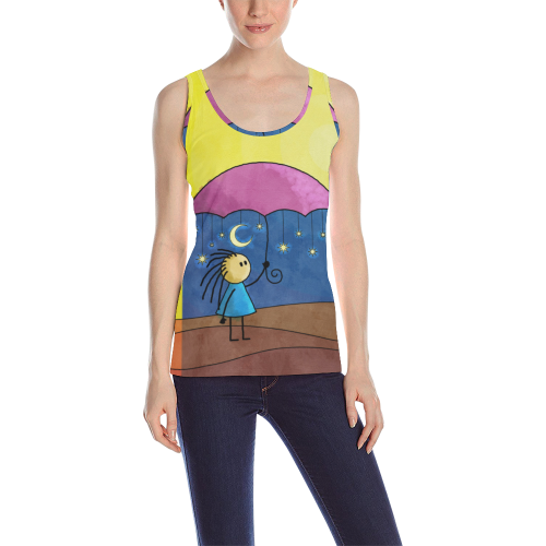 We Only Come Out At Night All Over Print Tank Top for Women (Model T43)