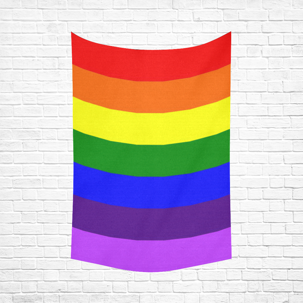 Rainbow Flag (Gay Pride - LGBTQIA+) Cotton Linen Wall Tapestry 60"x 90"
