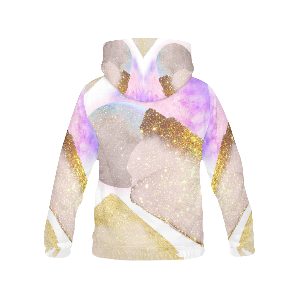 sparkle All Over Print Hoodie for Women (USA Size) (Model H13)
