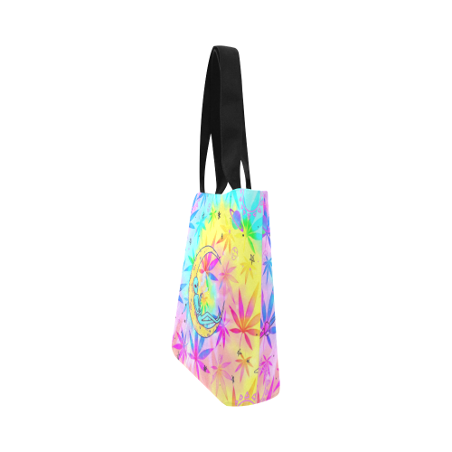 Alien Smoke Tie-Dye Canvas Tote Bag (Model 1657)