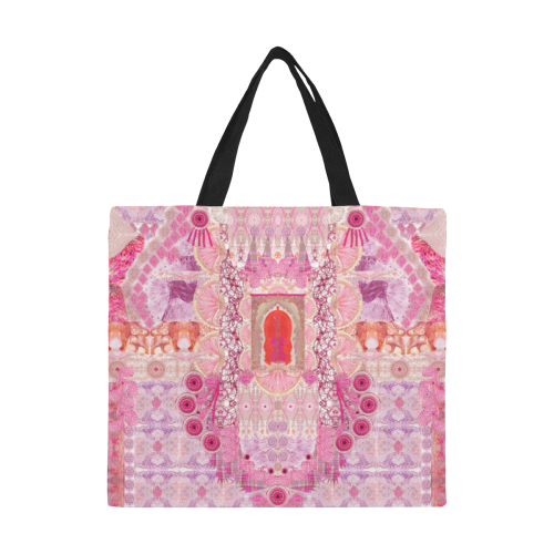 fiesta pink All Over Print Canvas Tote Bag/Large (Model 1699)