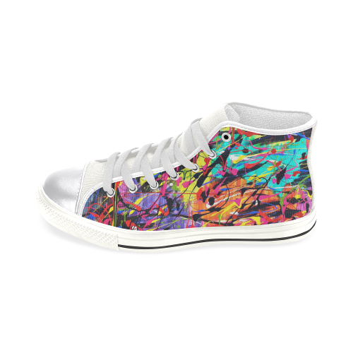 Chaos Women's Classic High Top Canvas Shoes (Model 017)