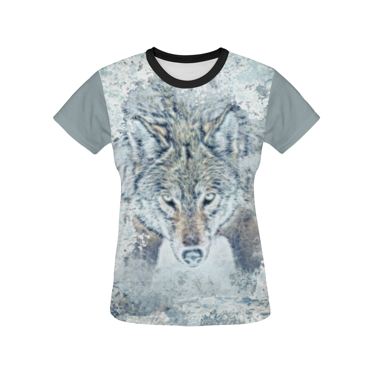Snow Wolf All Over Print T-shirt for Women/Large Size (USA Size) (Model T40)