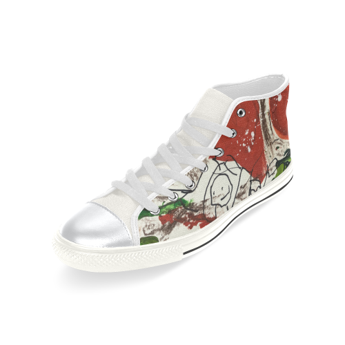 Red family field  - Kids High top High Top Canvas Shoes for Kid (Model 017)