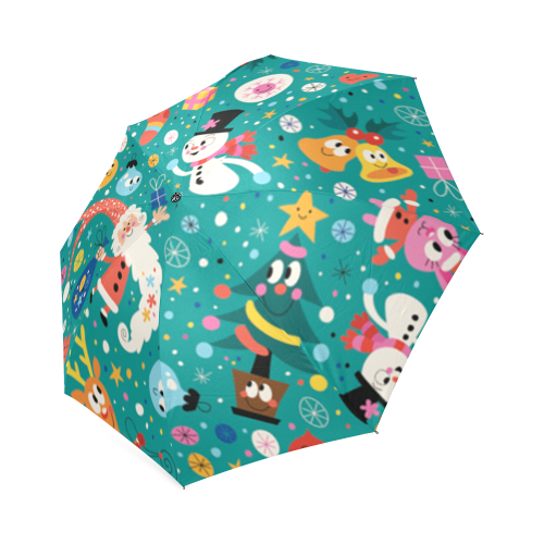 Santa Claus and Merry Friends Foldable Umbrella (Model U01)
