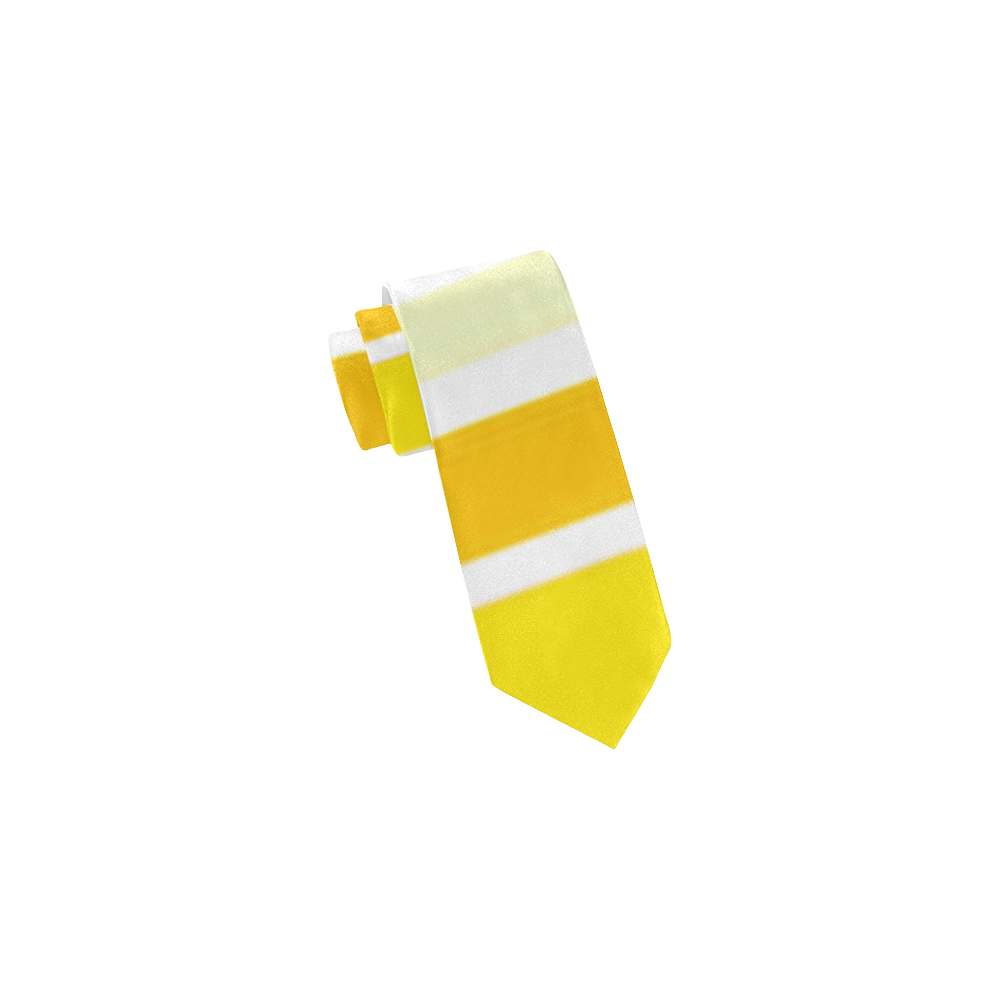 Sunshine Yellow Stripes Classic Necktie (Two Sides)