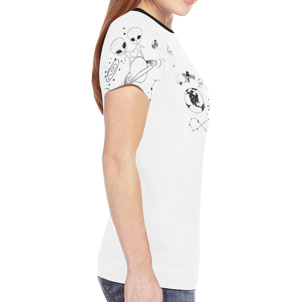 We, eternally united to new worlds. New All Over Print T-shirt for Women (Model T45)