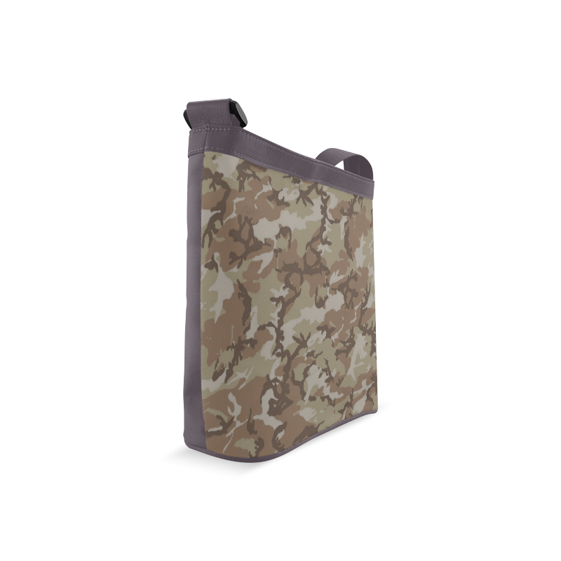 Woodland Desert Brown Camouflage Crossbody Bags (Model 1613)
