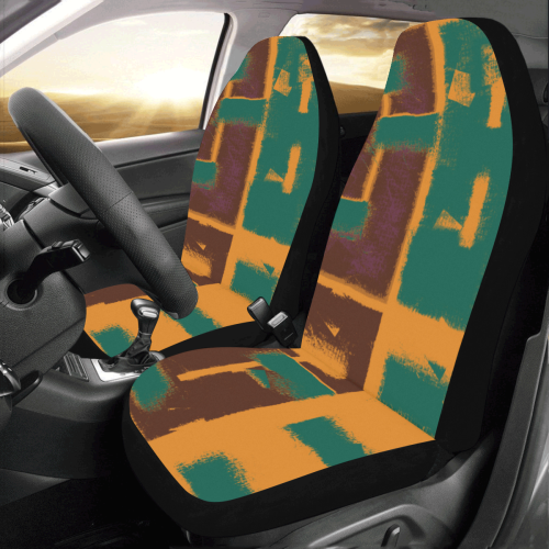 Orange texture Car Seat Covers (Set of 2)