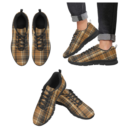 TARTAN DESIGN Men's Breathable Running Shoes (Model 055)