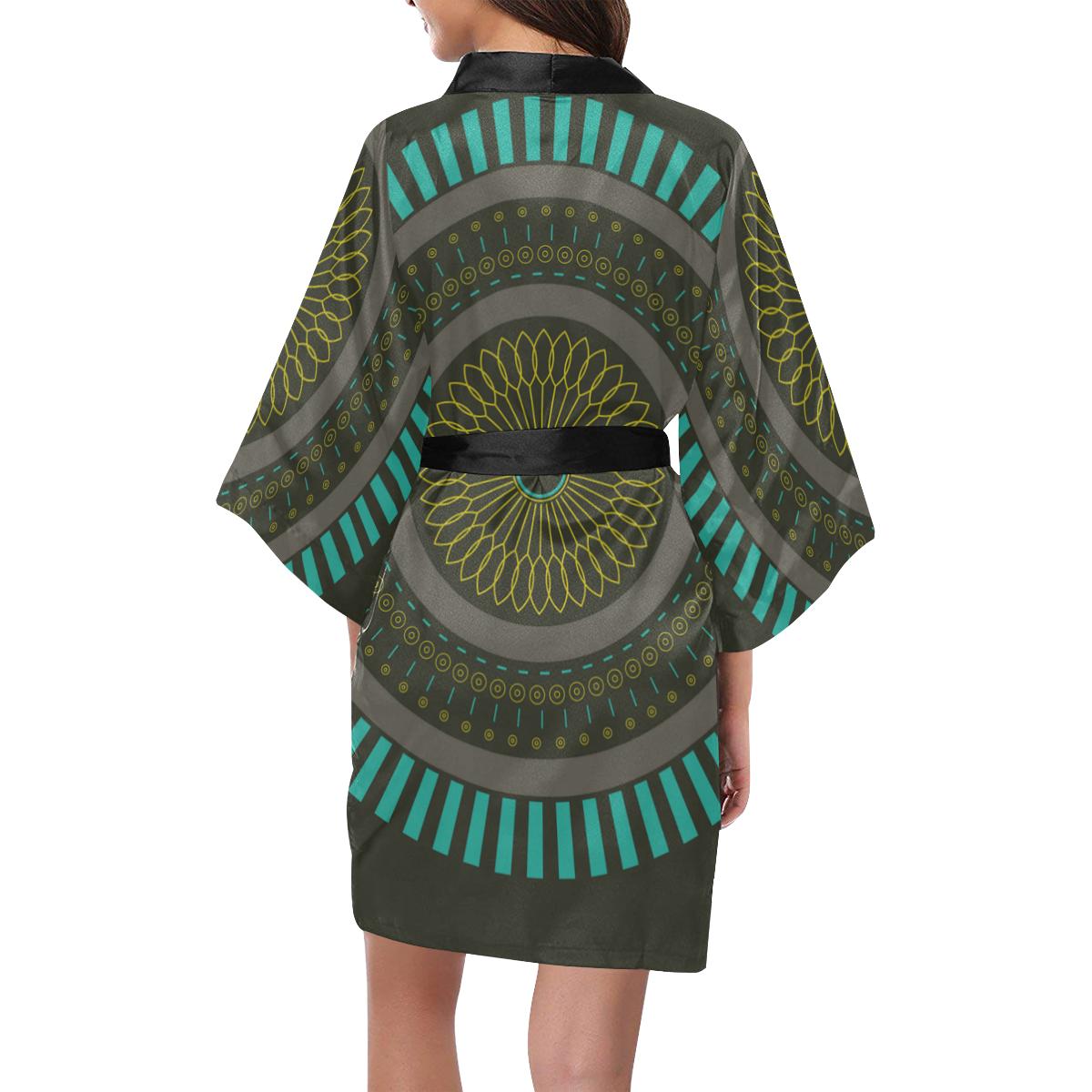 Simple Circle Mandalas Kimono Robe