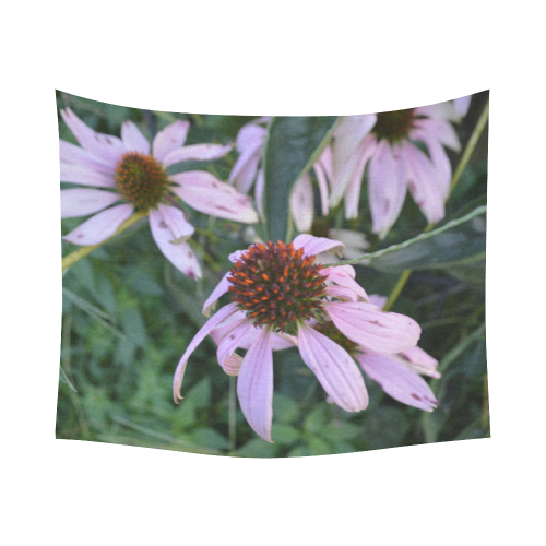 Coneflower Abstract Cotton Linen Wall Tapestry 60"x 51"