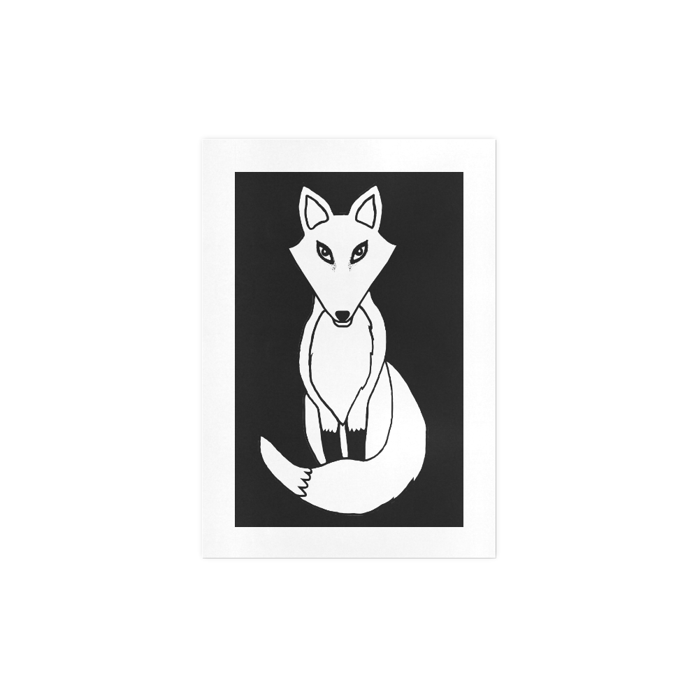 White Fox Art Print 7‘’x10‘’