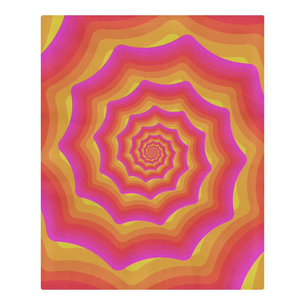 Spiral pink 3-Piece Bedding Set