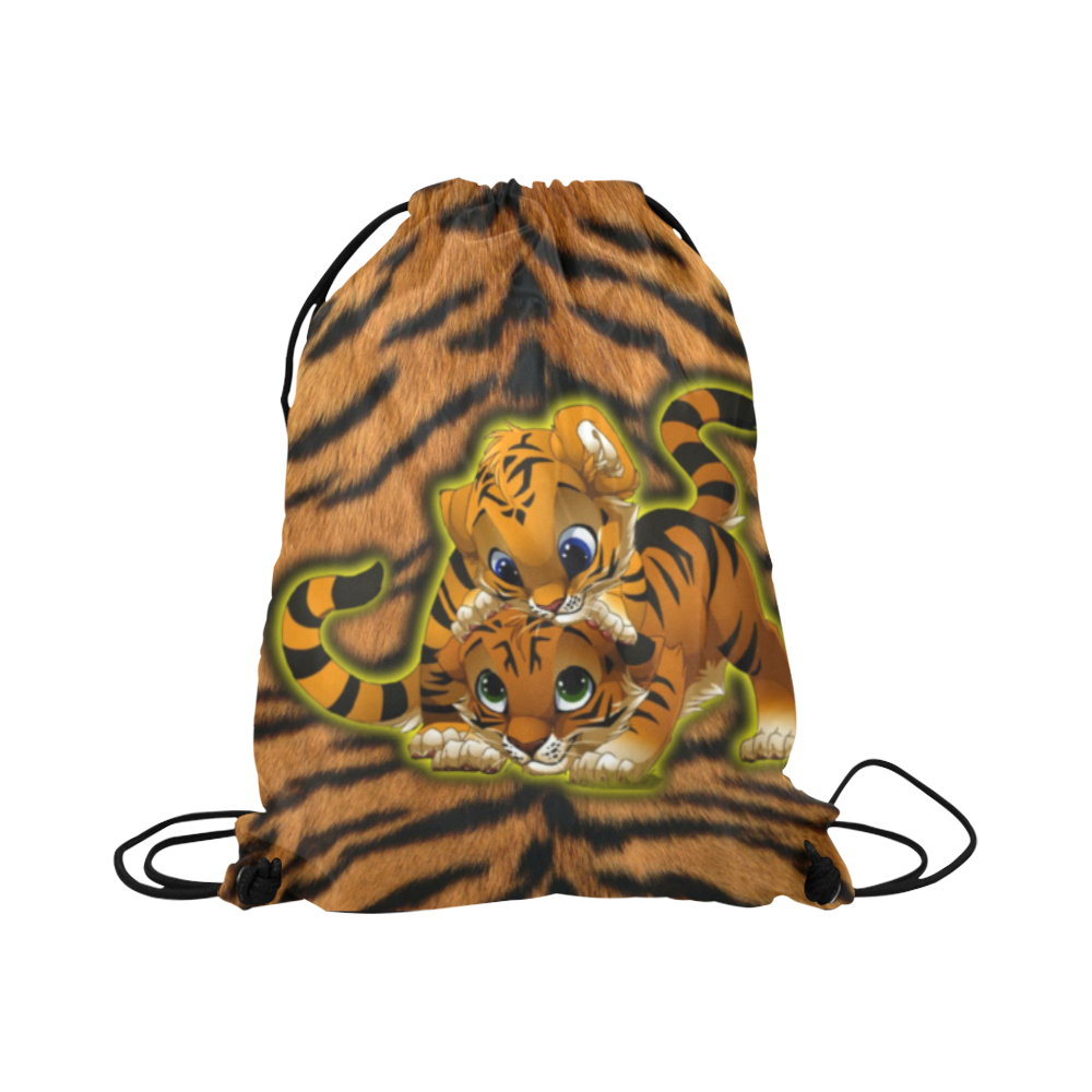 Tiger Cubs Large Drawstring Bag Model 1604 (Twin Sides)  16.5"(W) * 19.3"(H)
