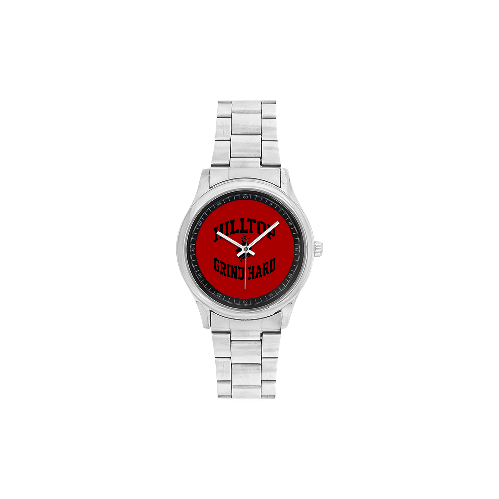 HillTop Grind Hard Red Watch Men's Stainless Steel Watch(Model 104)