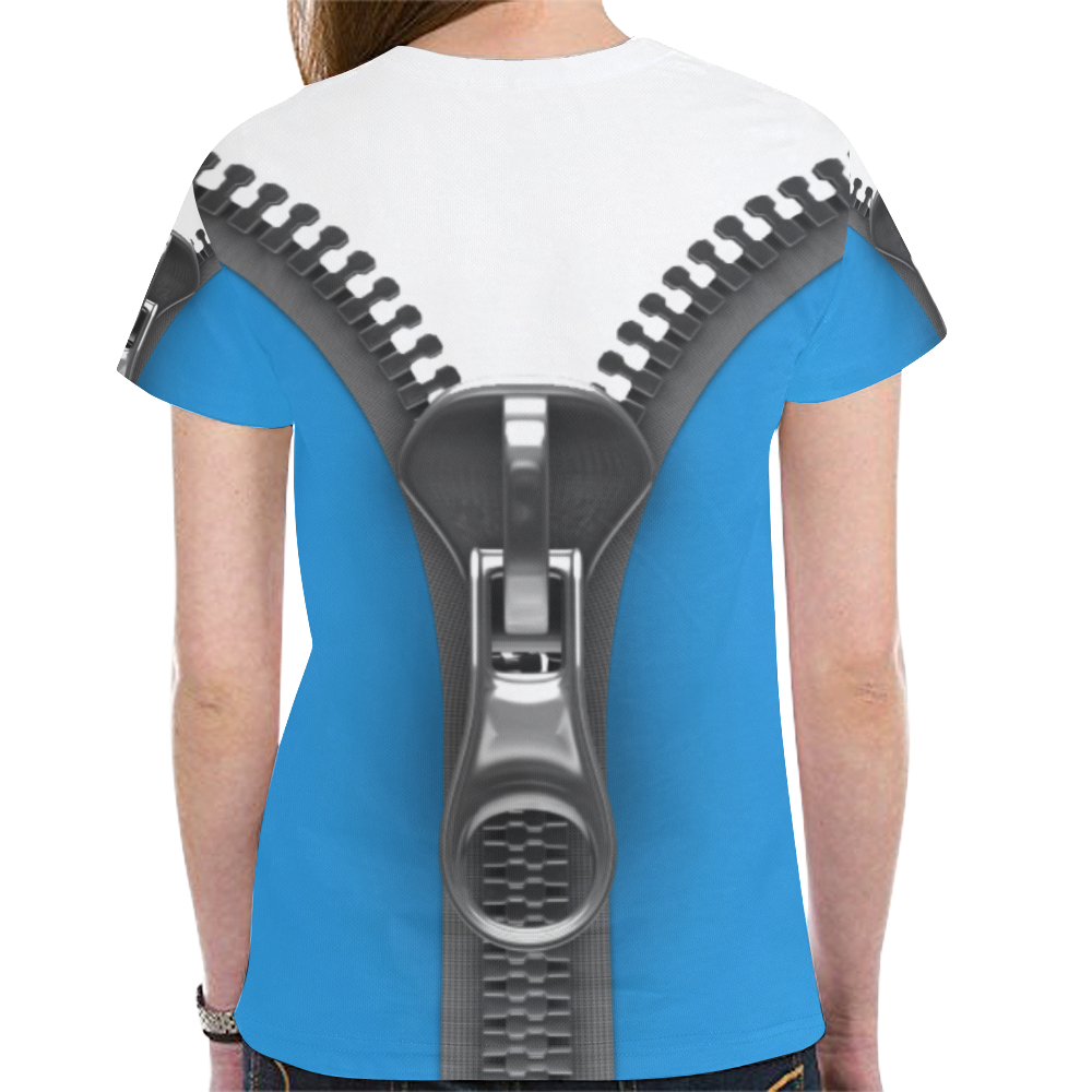 ZIPPER THREE New All Over Print T-shirt for Women (Model T45)