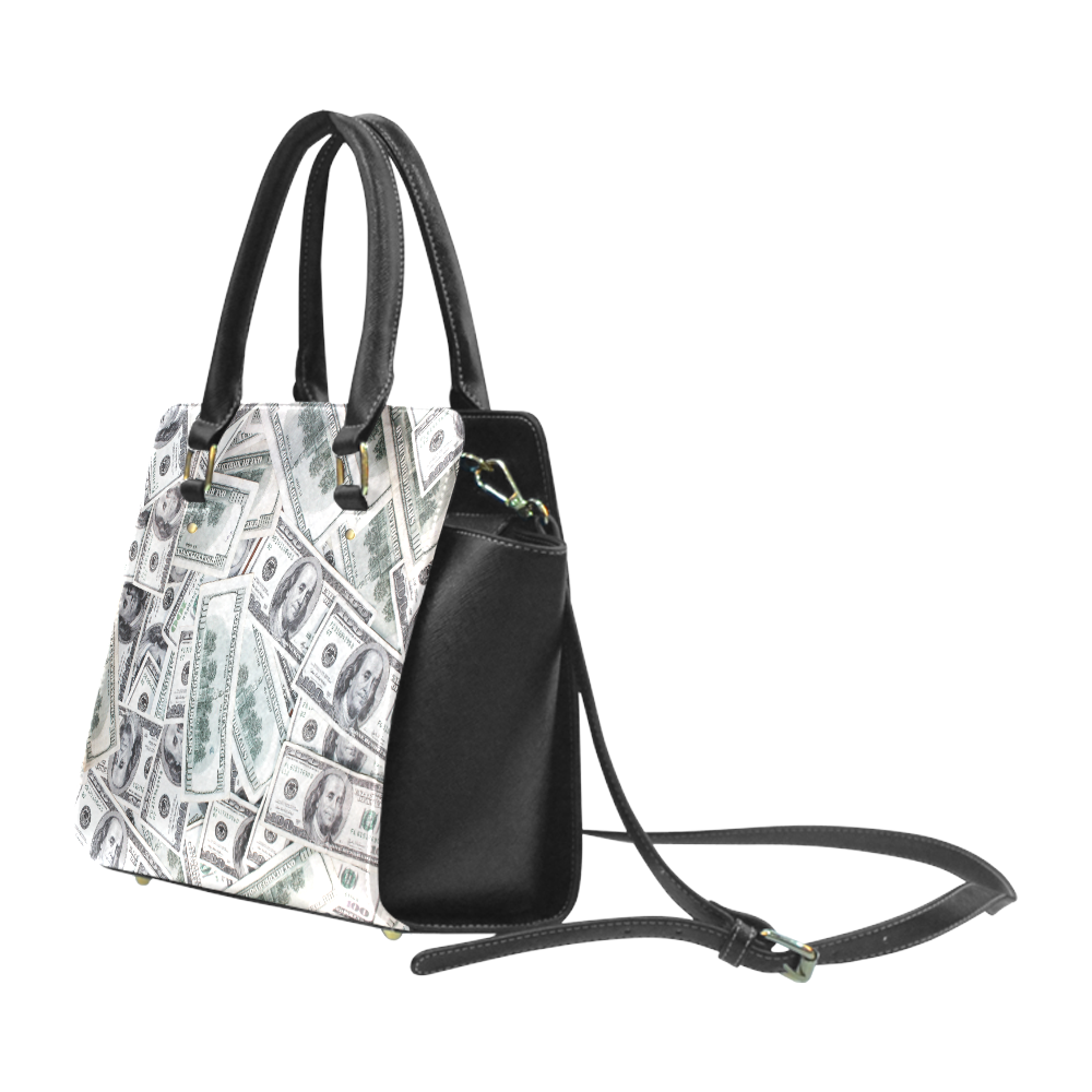 Cash Money / Hundred Dollar Bills Classic Shoulder Handbag (Model 1653)