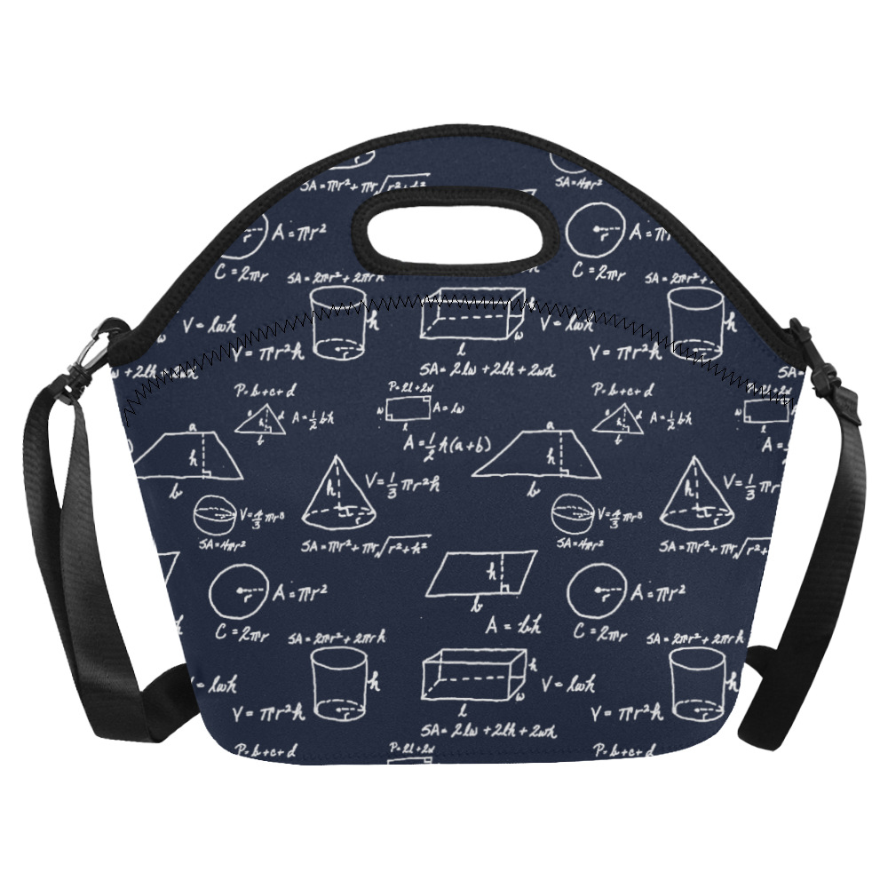 Math & Geometry Lunch Box Neoprene Lunch Bag/Large (Model 1669)