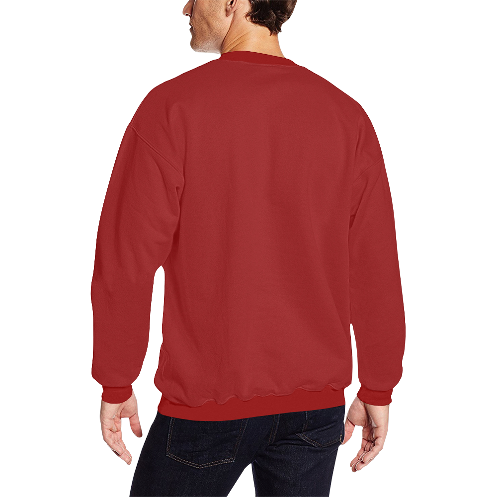 Cool Canada Flag Sweatshirts Men's Oversized Fleece Crew Sweatshirt/Large Size(Model H18)