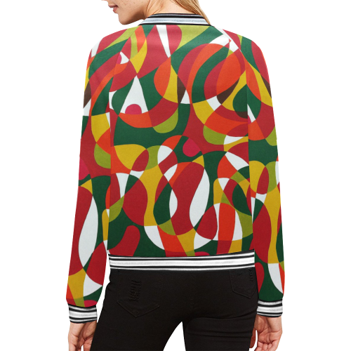 Vita All Over Print Bomber Jacket for Women (Model H21)