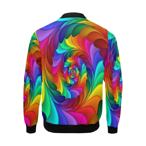 RAINBOW CANDY SWIRL All Over Print Bomber Jacket for Men/Large Size (Model H19)
