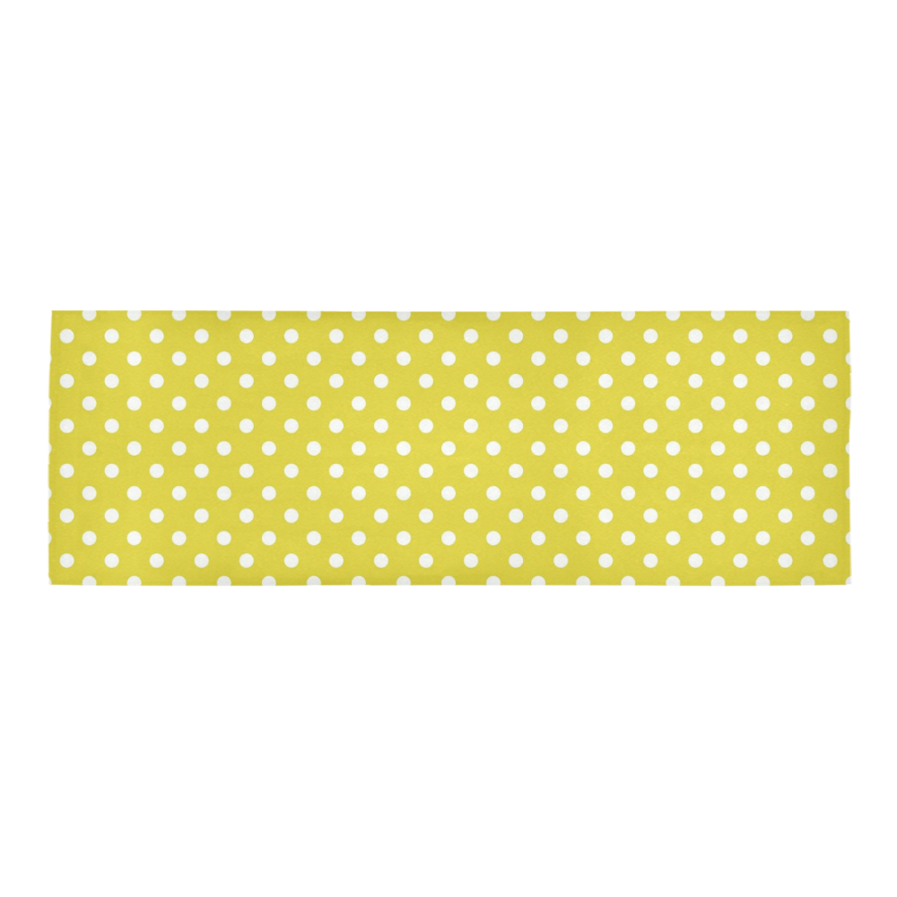 Yellow Polka Dot Area Rug 9'6''x3'3''