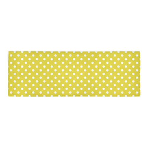 Yellow Polka Dot Area Rug 9'6''x3'3''