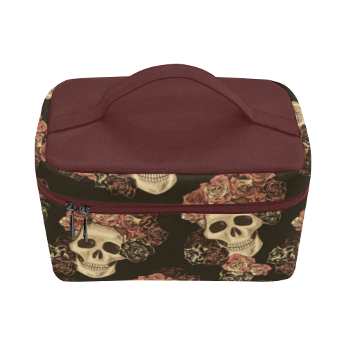 Skull and Rose Pattern Lunch Bag/Large (Model 1658)