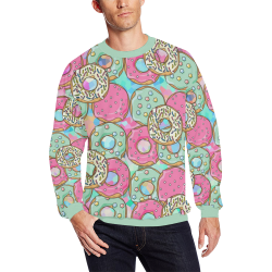 Doughnut (Donut) Pattern All Over Print Crewneck Sweatshirt for Men (Model H18)