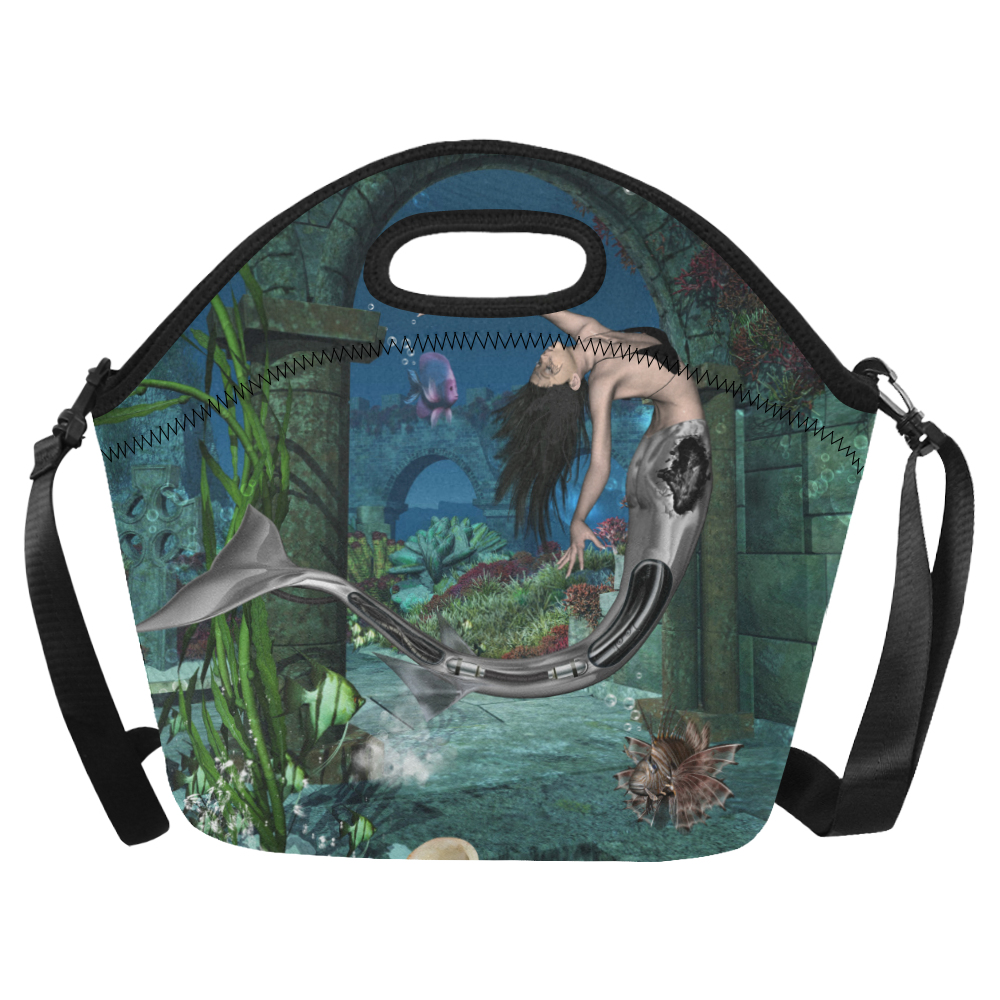 Wonderful mermaid Neoprene Lunch Bag/Large (Model 1669)