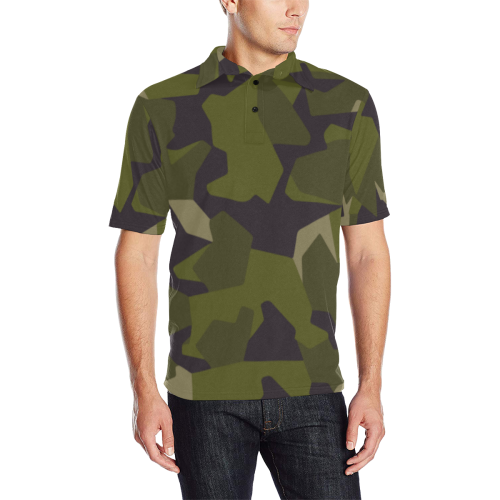 copy Men's All Over Print Polo Shirt (Model T55)