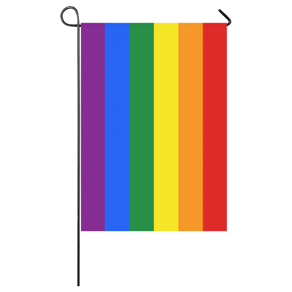 1280px-Gay_Pride_Flag.svg Garden Flag 28''x40'' （Without Flagpole）