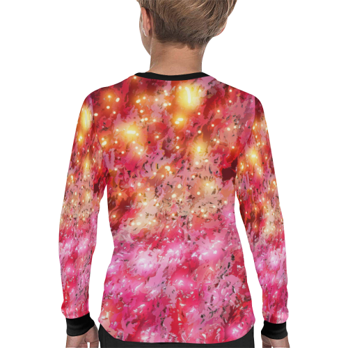Sparkling Pink Kids' All Over Print Long Sleeve T-shirt (Model T51)