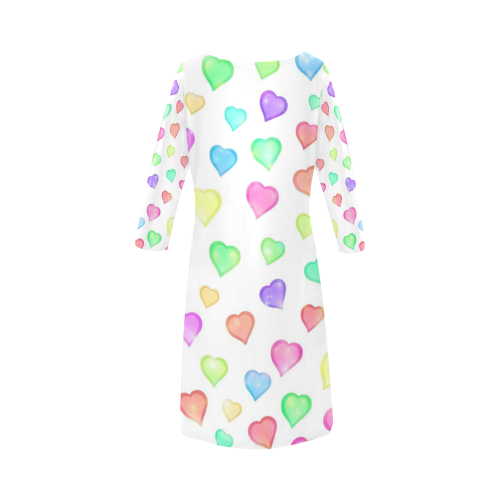 Pastel Hearts Round Collar Dress (D22)