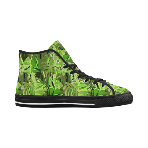 Tropical Jungle Leaves Camouflage Vancouver H Men's Canvas Shoes (1013-1)