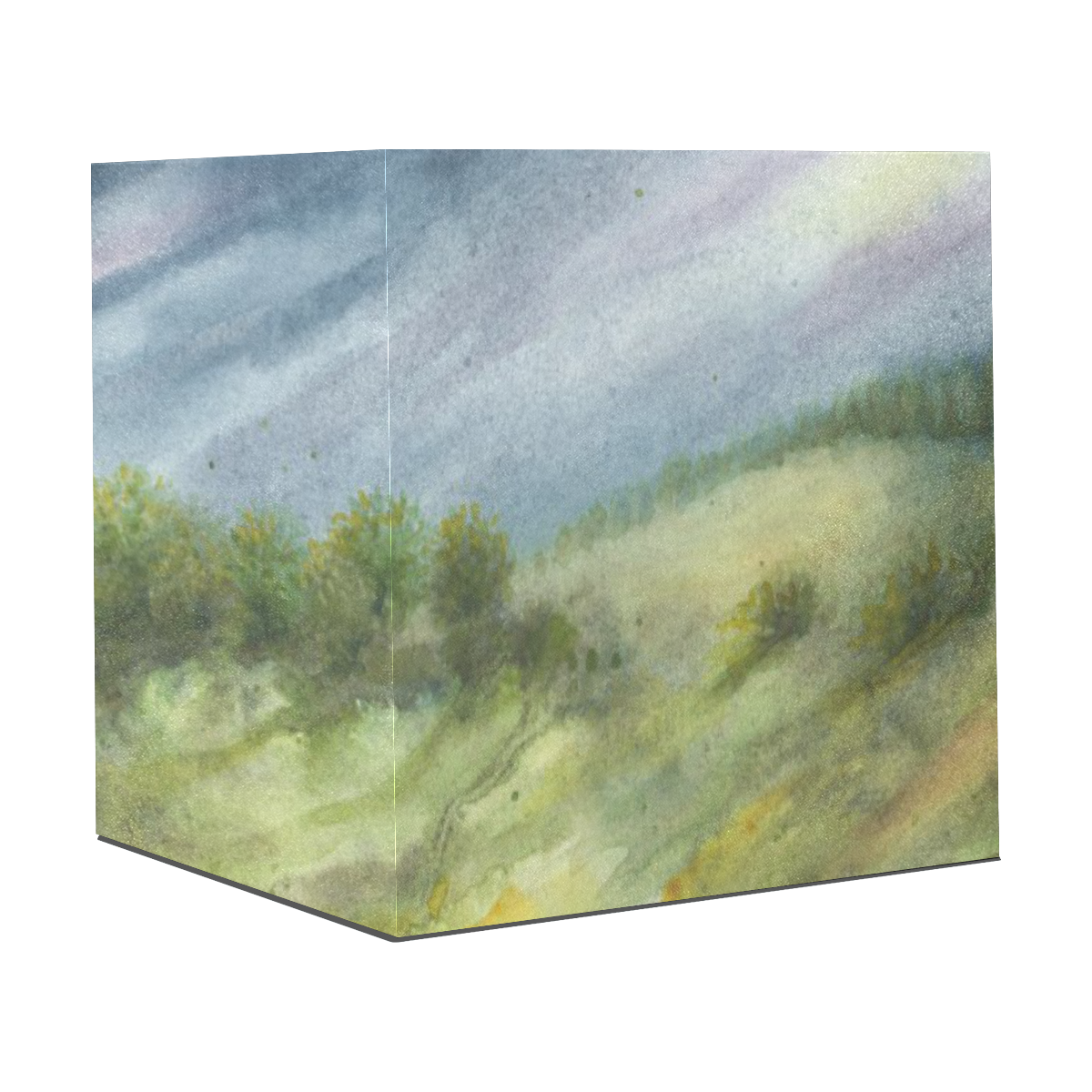 Jewell Landscape - Precious Stones Watercolors Gift Wrapping Paper 58"x 23" (5 Rolls)