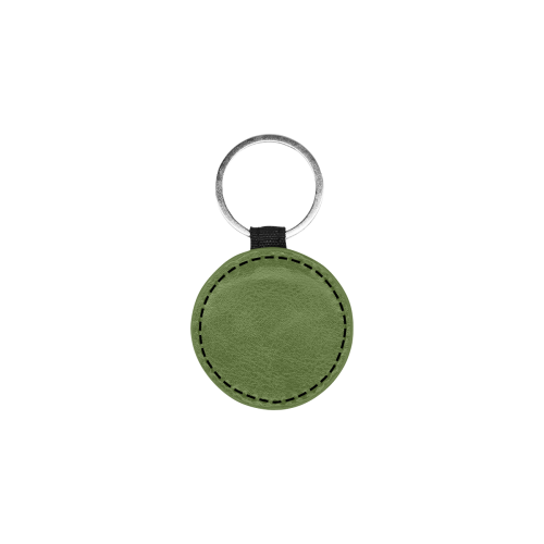 color dark olive green Round Pet ID Tag