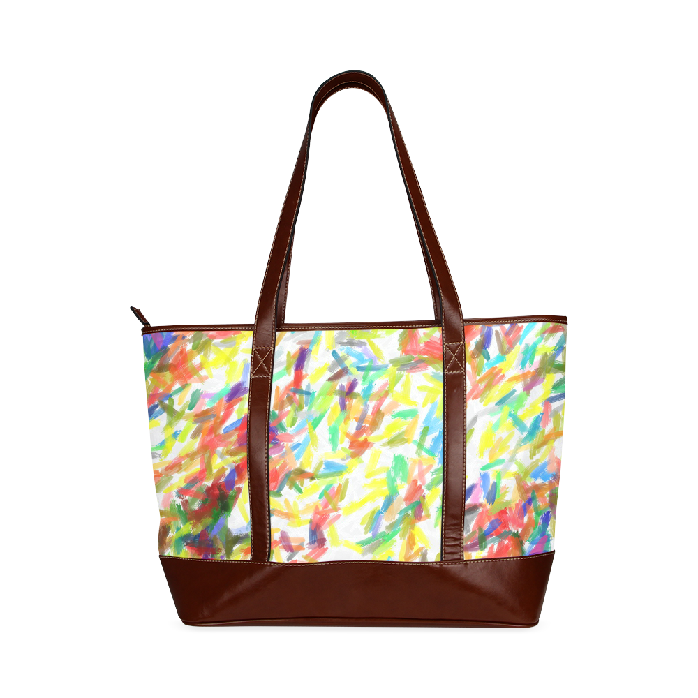 Colorful brush strokes Tote Handbag (Model 1642)
