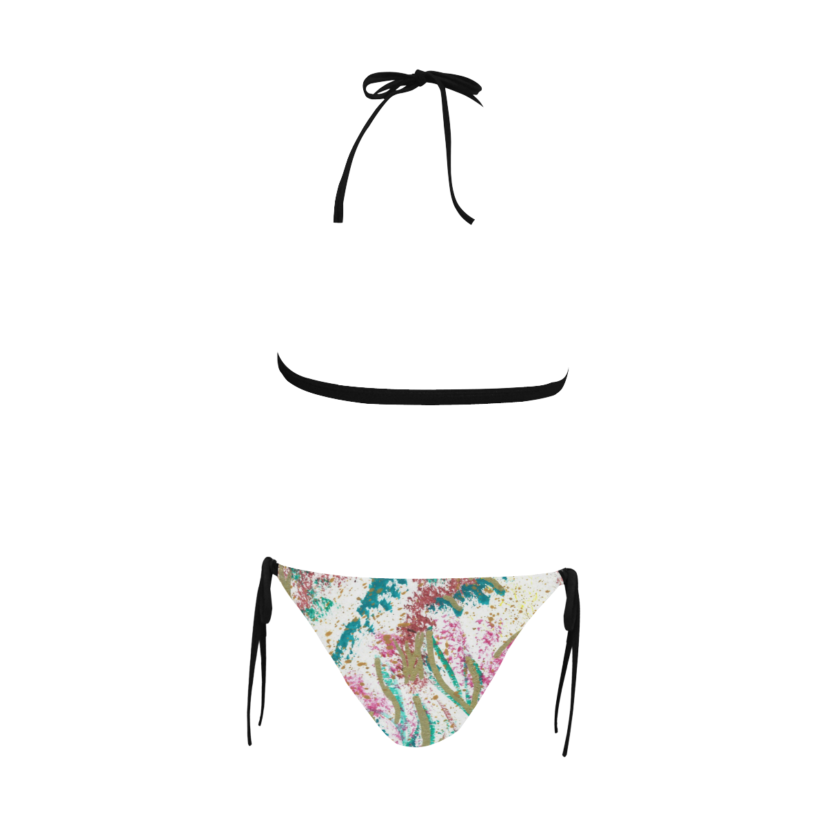 Undersea World Bikini Buckle Front Halter Bikini Swimsuit (Model S08)