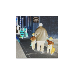 Ghosts roaming the street Canvas Print 16"x16"
