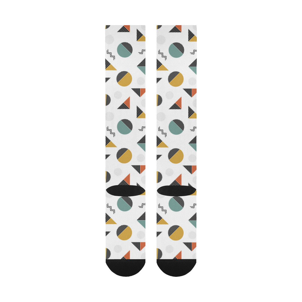 Geo Cutting Shapes Over-The-Calf Socks